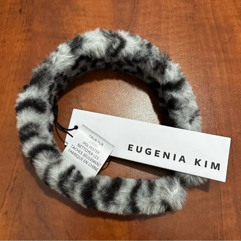 NEW Eugenia Kim Dora Faux Fur Headband in Stone/Brown